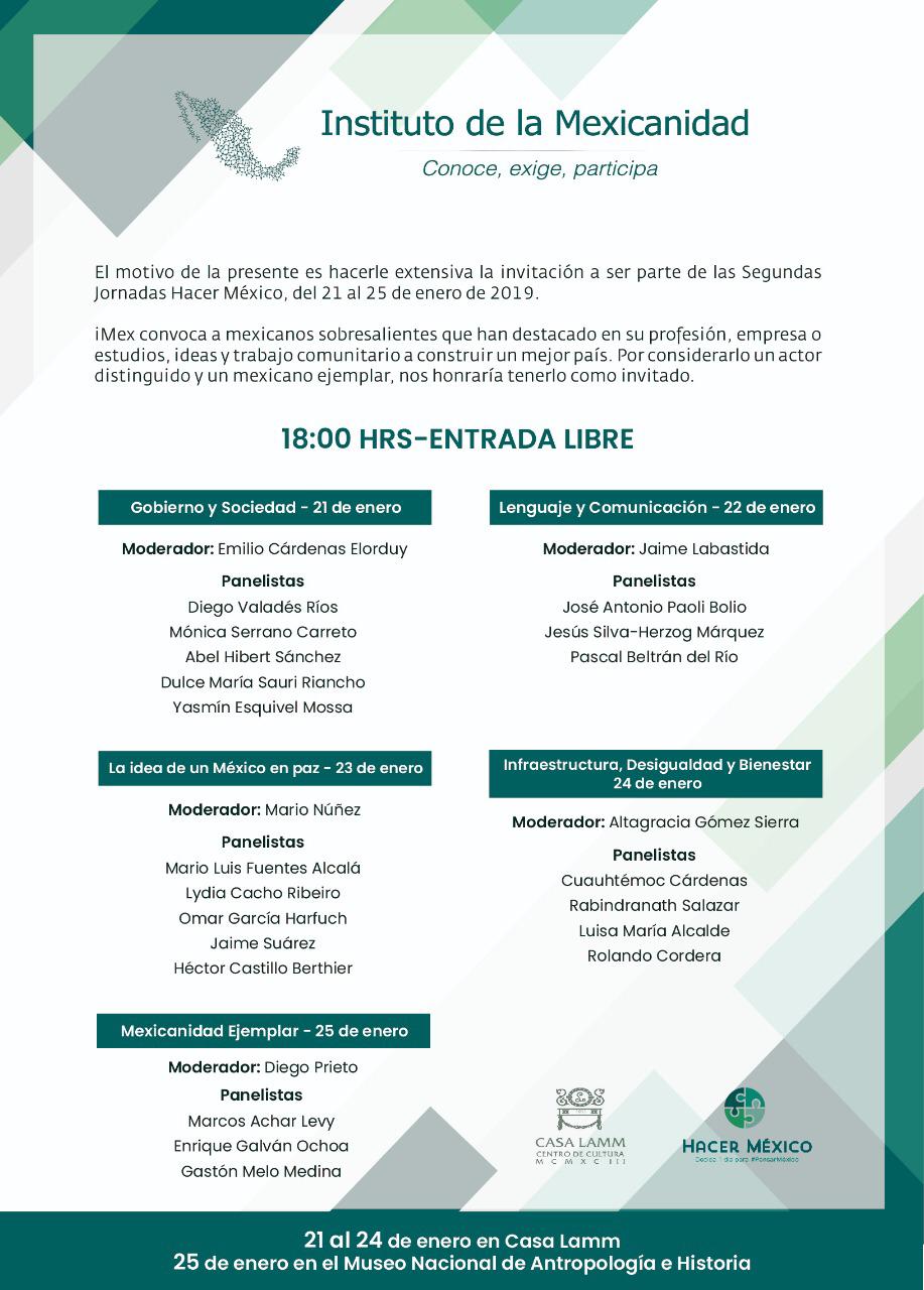 programa 2019 instituto mexicanidad