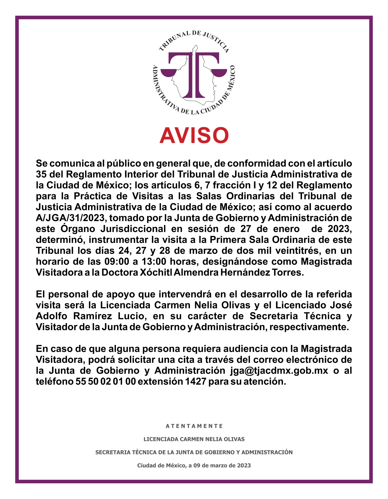 aviso 1SO
