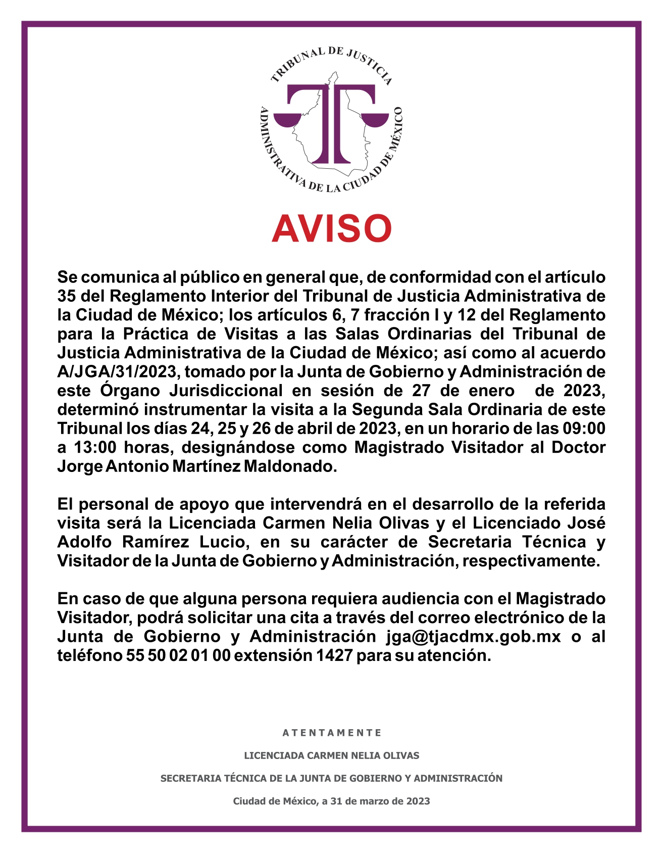 aviso 2SO
