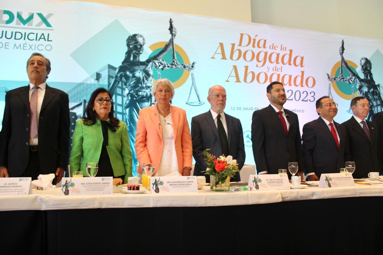 Ceremonia del día de la abogada y el abogado organizado por el Poder Judicial de la Ciudad de México.